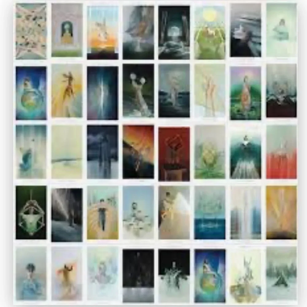 THE FOUNTAIN TAROT | Modern Geometric Abstract Art | 78-Card Tarot Deck NWT